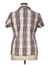 Woolrich 100% Spandex Plaid Ivory Short Sleeve Blouse Size XL - photo 2