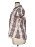 Woolrich 100% Spandex Plaid Ivory Short Sleeve Blouse Size XL - photo 5