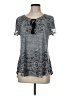 Style&Co Silver Short Sleeve Blouse Size M - photo 1