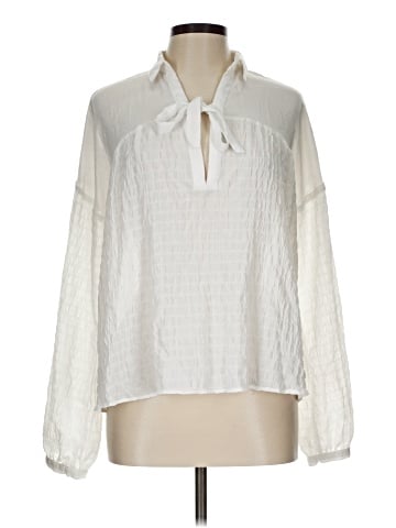 Line & Dot Long Sleeve Blouse (view 1)