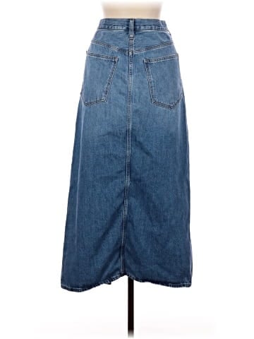 Madewell Denim Mid-Rise Maxi Skirt in Pratt Wash (view 2)