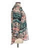 Dots 100% Polyester Print Teal 3/4 Sleeve Blouse Size M - photo 4
