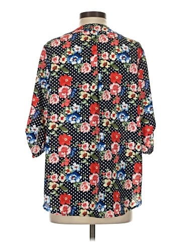 Q&A 3/4 Sleeve Blouse (view 2)