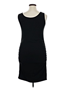 black dress shoes nearby Berrylush Women Solid Black V-Neck Sleeveless Crepe Thigh-High Slit A- main image 1