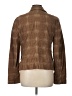 Ann Taylor LOFT 100% Cotton Plaid Brown Blazer Size 12 - photo 2
