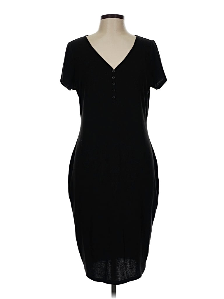 Pre-owned Lane Bryant Casual Dress In Black