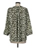 Jachs Girlfriend 100% Polyester Animal Print Green 3/4 Sleeve Blouse Size M - photo 2