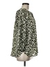 Jachs Girlfriend 100% Polyester Animal Print Green 3/4 Sleeve Blouse Size M - photo 4