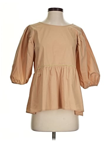 Blue Tassel 3/4 Sleeve Blouse (view 1)