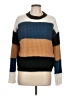 Shein 100% Acrylic Color Block Blue Pullover Sweater Size L - photo 1