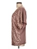 Studio Y Pink Brown Short Sleeve Top Size L - photo 5