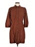 Gap 100% Cotton Brown 3/4 Sleeve Button-Down Shirt Size M - photo 1