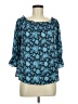 Ava & Aiden 100% Polyester Teal 3/4 Sleeve Blouse Size M - photo 1