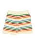 Unbranded 100% Polyester Stripes Ivory Shorts Size M - photo 1
