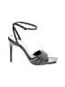 Nine West Silver Black Sandals Size 7 - photo 1