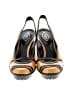 Tod's Stripes Yellow Tan Heels Size EU 39 1/2 - photo 2