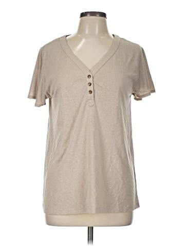 Keren Hart Short Sleeve Henley (view 1)