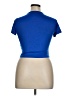 Unbranded 100% Polyester Blue Short Sleeve Turtleneck Size XL - photo 2