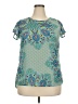Assorted Brands Teal Short Sleeve Blouse Size 2X - photo 1