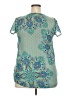 Assorted Brands Teal Short Sleeve Blouse Size 2X - photo 2