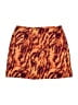Topshop 100% Polyester Animal Print Orange Casual Skirt Size 6 - photo 2