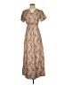 Unbranded 100% Polyester Paisley Orange Casual Dress Size S - photo 1