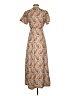 Unbranded 100% Polyester Paisley Orange Casual Dress Size S - photo 2