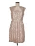 J.Crew 100% Viscose Metallic Silver Cocktail Dress Size 6 - photo 1