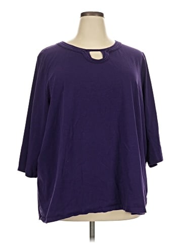 SUPREMA Essentials by Catherines 3/4 Sleeve Top (view 1)