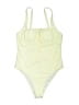 Unbranded Solid Yellow One Piece Swimsuit Size S - photo 1
