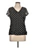 212 Collection Black Short Sleeve Blouse Size L - photo 1