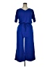 Anrabess Solid Blue Jumpsuit Size XL - photo 1