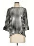 J.Jill 100% Rayon Checkered-gingham Black 3/4 Sleeve Blouse Size S - photo 1