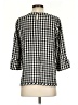 J.Jill 100% Rayon Checkered-gingham Black 3/4 Sleeve Blouse Size S - photo 2