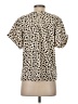 MELLODAY Animal Print Tan Short Sleeve Blouse Size S - photo 2
