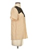 Lil 100% Nylon Tan Short Sleeve Blouse Size Sm Plus - photo 4