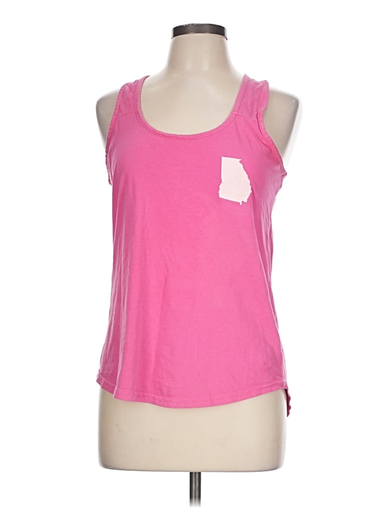 Pre-owned Royce Tank Top Pink Halter Neckline Tops