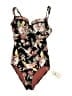 Hawaiianize Print Black One Piece Swimsuit Size 10 - photo 1