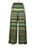Coco Bianco Print Green Casual Pants Size XL - photo 2