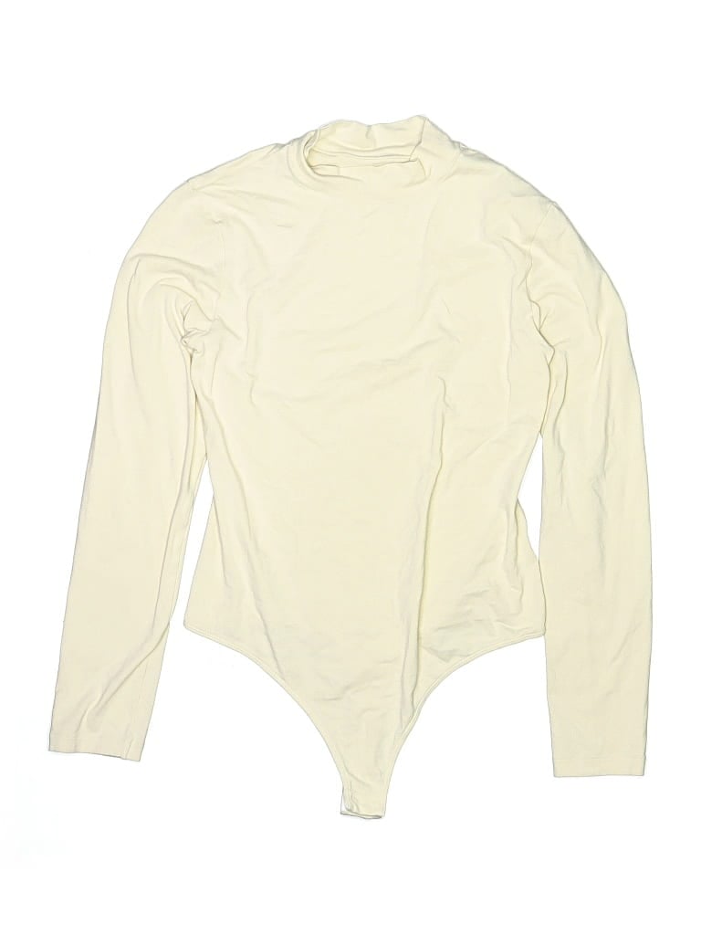 Pre-owned Mangopop Collection Bodysuit In Ivory