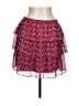 Gap 100% Polyester Hearts Burgundy Casual Skirt Size L - photo 1