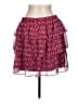 Gap 100% Polyester Hearts Burgundy Casual Skirt Size L - photo 2
