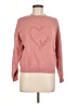 On Twelfth Hearts Pink Pullover Sweater Size M - photo 1