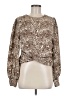 Do & Be 100% Polyester Animal Print Brown Long Sleeve Blouse Size M - photo 1