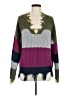 ee:some 100% Acrylic Color Block Green Pullover Sweater Size M - photo 1