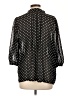 Daniel Rainn Polka Dots Black Long Sleeve Blouse Size L - photo 2