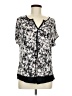 H By Halston Gray Short Sleeve Blouse Size M - photo 1