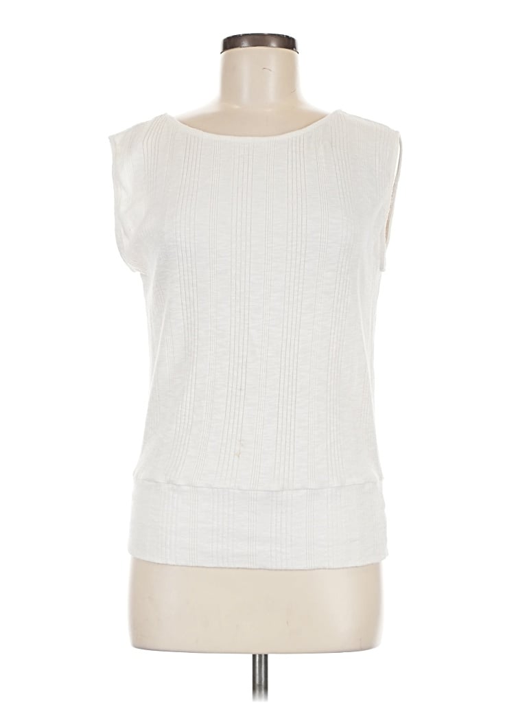 Pre-owned Carve Designs Sleeveless Blouse In White