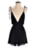 Open Edit Solid Black Romper Size XS - photo 1