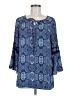 Sami & JO 100% Polyester Blue 3/4 Sleeve Blouse Size M - photo 1